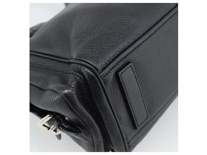 PRADA Tote Bag Vittero Dino Leather Schwarz Silber Authentisch 192267SAM - Ansicht 13