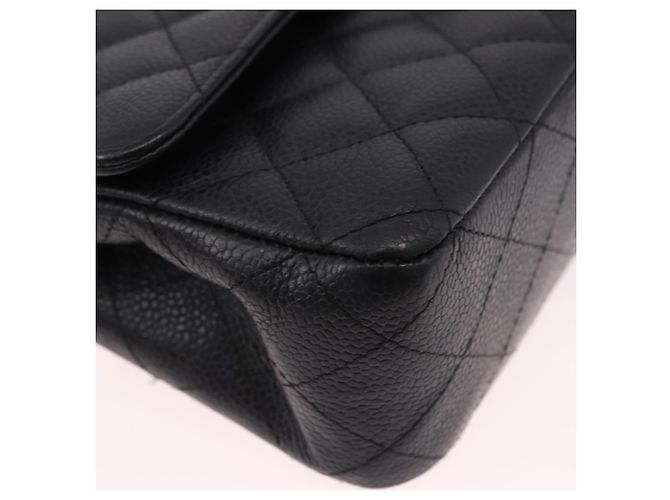 Borsa CHANEL Chain Matelasse 25 in pelle Caviar nera con CC argento Autentica yk20613SM - vista 10