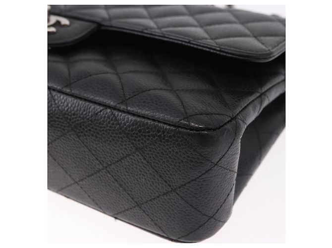 Borsa CHANEL Chain Matelasse 25 in pelle Caviar nera con CC argento Autentica yk20613SM - vista 11