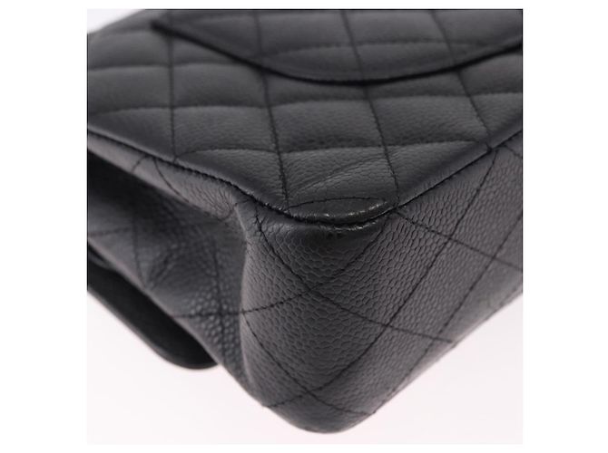 Borsa CHANEL Chain Matelasse 25 in pelle Caviar nera con CC argento Autentica yk20613SM - vista 12