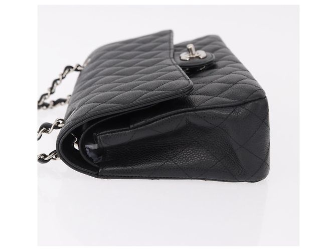 Borsa CHANEL Chain Matelasse 25 in pelle Caviar nera con CC argento Autentica yk20613SM - vista 5