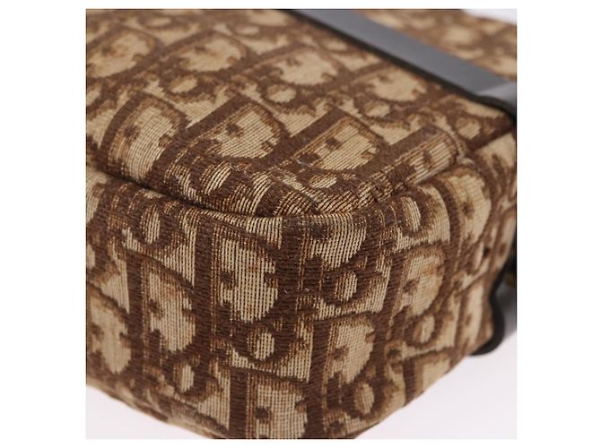 Borsa a tracolla Christian Dior Trotter Canvas Beige Oro Auth ka5228 D'oro - vista 14