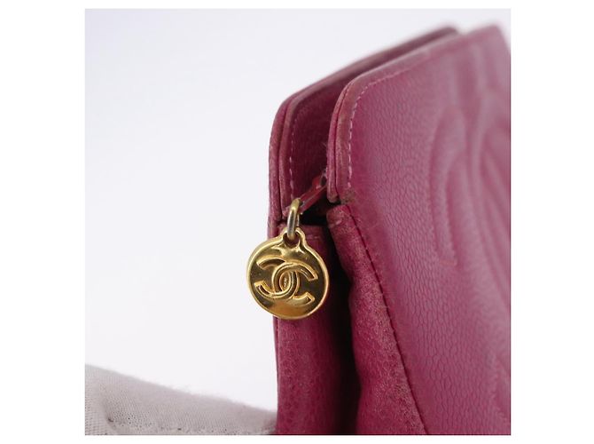 CHANEL COCO Mark Pouch Pelle Caviar Oro Rosa CC Auth BA14390A D'oro - vista 12