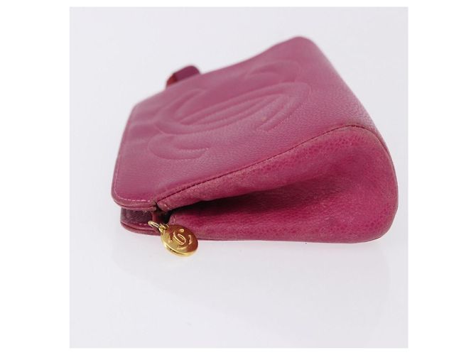 CHANEL COCO Mark Pouch Pelle Caviar Oro Rosa CC Auth BA14390A D'oro - vista 5