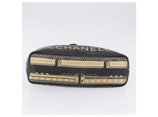 Borsa Tote CHANEL Central Station in PVC e tela nera con CC argento Autentica BA14429 - vista 10