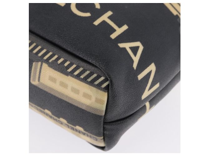 Borsa Tote CHANEL Central Station in PVC e tela nera con CC argento Autentica BA14429 - vista 12