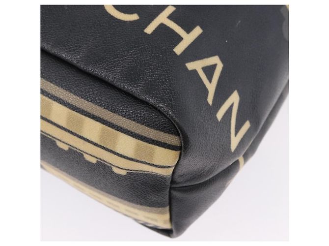 Borsa Tote CHANEL Central Station in PVC e tela nera con CC argento Autentica BA14429 - vista 14