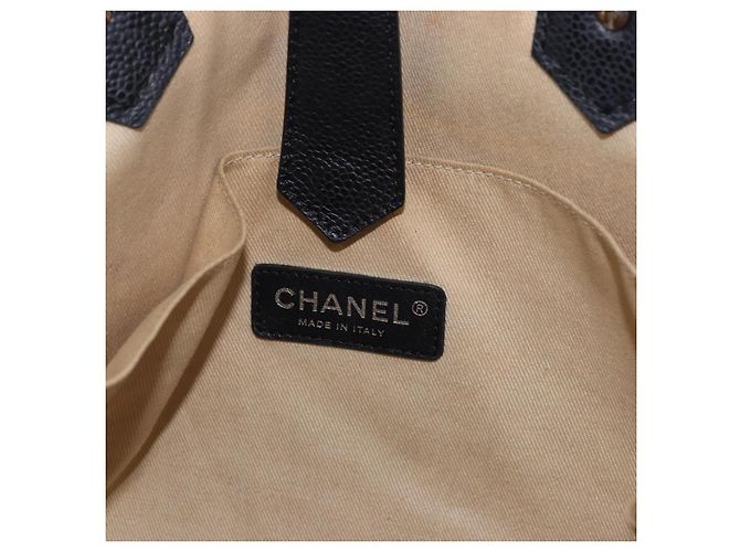 Borsa Tote CHANEL Central Station in PVC e tela nera con CC argento Autentica BA14429 - vista 16