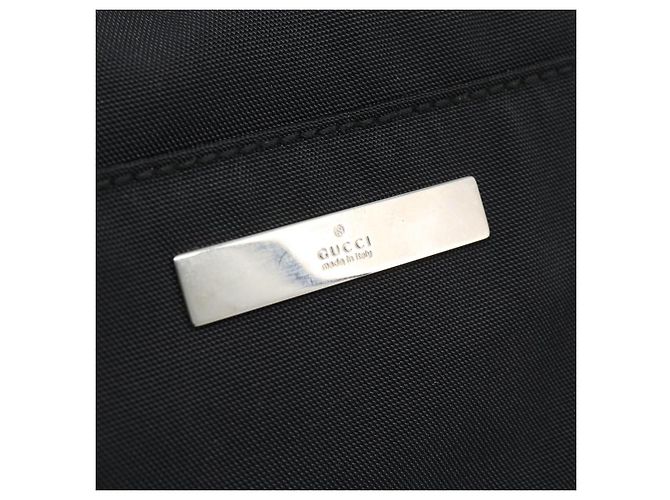GUCCI Boston Bag Canvas Schwarz Silber Auth gh2175 - Ansicht 14