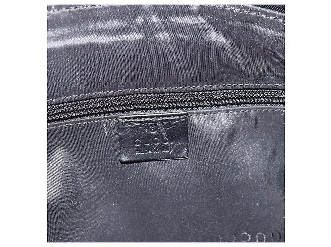 GUCCI Boston Bag Canvas Schwarz Silber Auth gh2175 - Ansicht 16