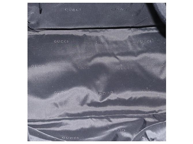 GUCCI Boston Bag Canvas Schwarz Silber Auth gh2175 - Ansicht 17