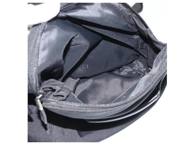 GUCCI Boston Bag Canvas Schwarz Silber Auth gh2175 - Ansicht 22