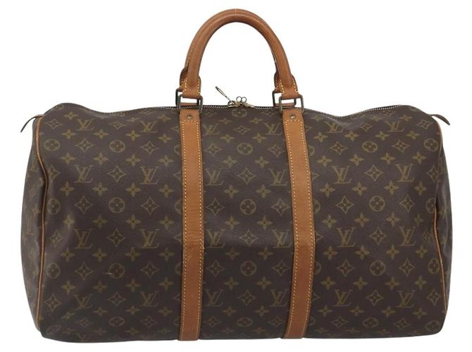 LOUIS VUITTON Monogram Keepall 50 Boston Bag M41426 LV Auth 191503 Monogramma - vista 2