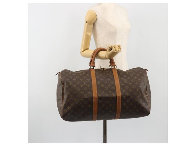 LOUIS VUITTON Monogram Keepall 50 Boston Bag M41426 LV Auth 191503 Monogramma - vista 20
