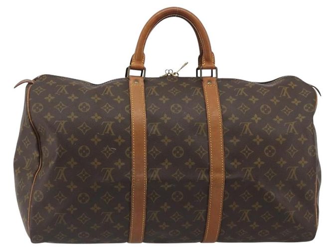 LOUIS VUITTON Monogram Keepall 50 Boston Bag M41426 LV Auth 191503 Monogramma - vista 3