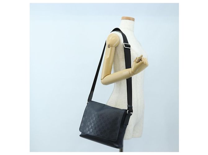 LOUIS VUITTON Damier Infini District PM Schultertasche Onyx N41033 Auth bs36184 Schwarz - Ansicht 25