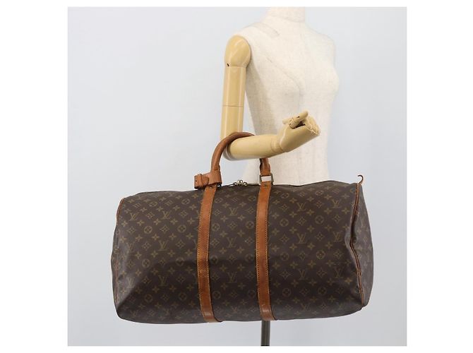 LOUIS VUITTON Borsa Boston Monogram Keepall 55 M41424 LV Auth 190419 Monogramma - vista 18