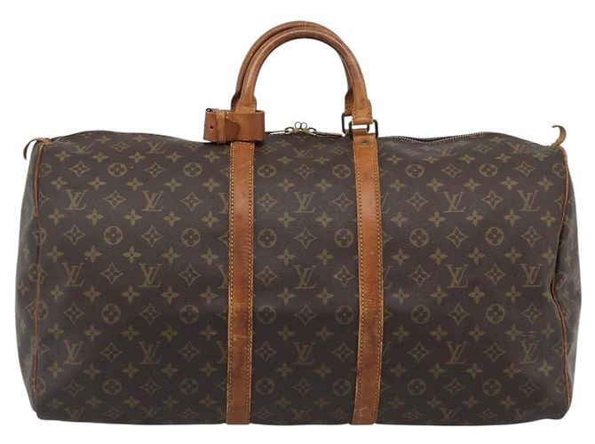 LOUIS VUITTON Borsa Boston Monogram Keepall 55 M41424 LV Auth 190419 Monogramma - vista 2