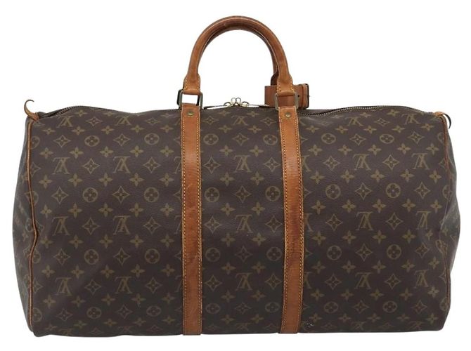 LOUIS VUITTON Borsa Boston Monogram Keepall 55 M41424 LV Auth 190419 Monogramma - vista 3