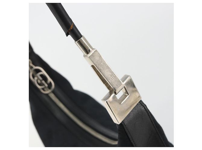 Borsa a Spalla GUCCI GG Canvas Nera Argento 001 3814 3754 Auth gh2173 Nero - vista 16