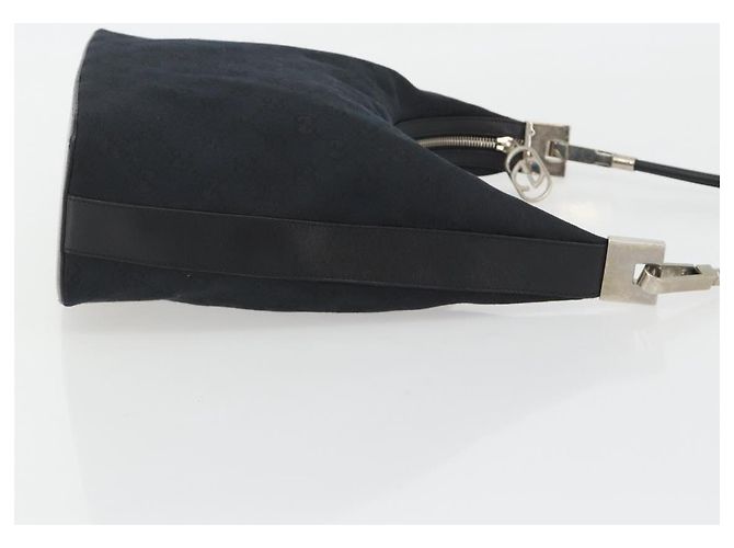 Borsa a Spalla GUCCI GG Canvas Nera Argento 001 3814 3754 Auth gh2173 Nero - vista 4