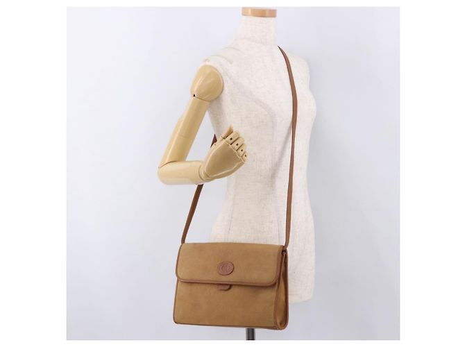 Borsa a Spalla GUCCI in Pelle Beige Oro Auth 191917 D'oro - vista 23