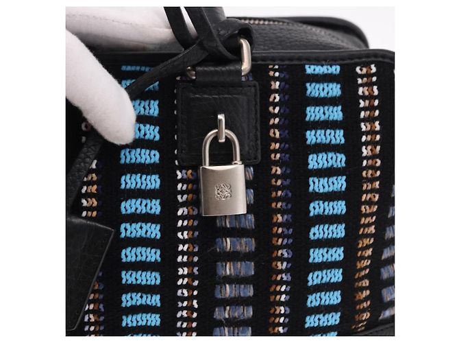 LOEWE Amazona 35 Tasche Tweed JUNYA WATANABE Kooperation Schwarz Authentisch 190602SAM - Ansicht 15