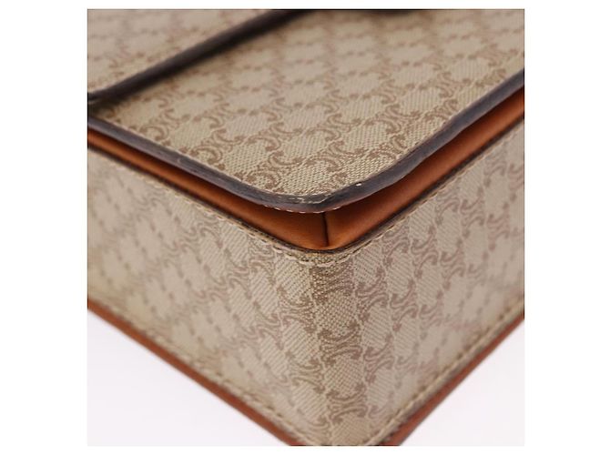 Céline Borsa a tracolla CELINE Macadam Canvas PVC Beige Oro Auth ka5222 D'oro - vista 10