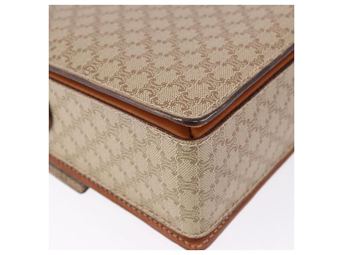 Céline Borsa a tracolla CELINE Macadam Canvas PVC Beige Oro Auth ka5222 D'oro - vista 12