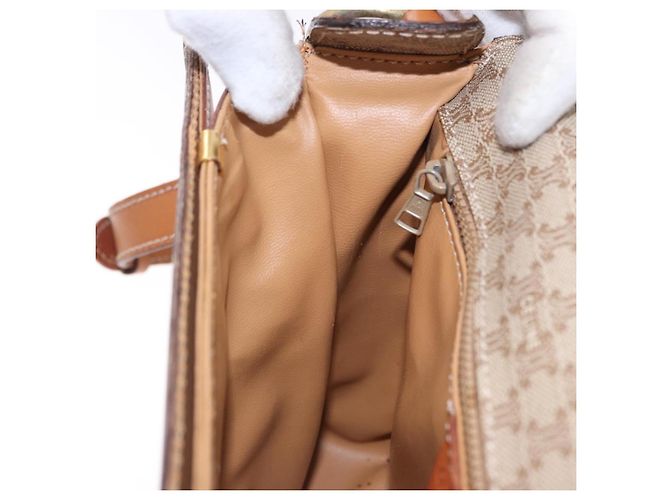 Céline Borsa a tracolla CELINE Macadam Canvas PVC Beige Oro Auth ka5222 D'oro - vista 19