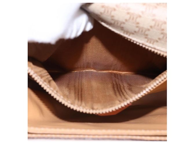 Céline Borsa a tracolla CELINE Macadam Canvas PVC Beige Oro Auth ka5222 D'oro - vista 21
