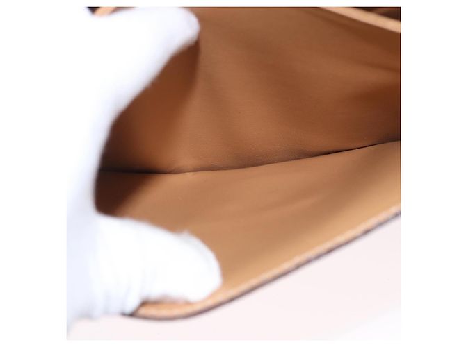 Céline Borsa a tracolla CELINE Macadam Canvas PVC Beige Oro Auth ka5222 D'oro - vista 22