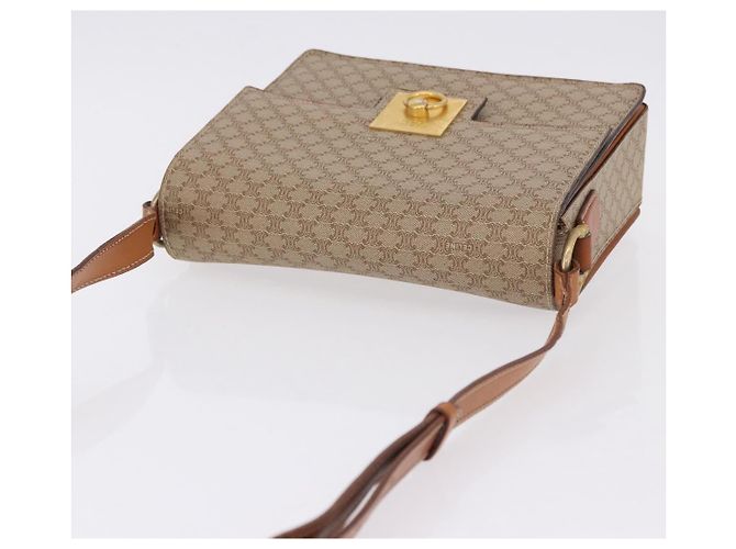 Céline Borsa a tracolla CELINE Macadam Canvas PVC Beige Oro Auth ka5222 D'oro - vista 6