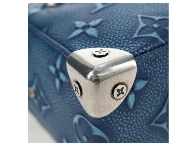 LOUIS VUITTON Monogram Mini Soft Trunk Bag Blue M21368 LV Auth 191462SAM Monogramma - vista 10