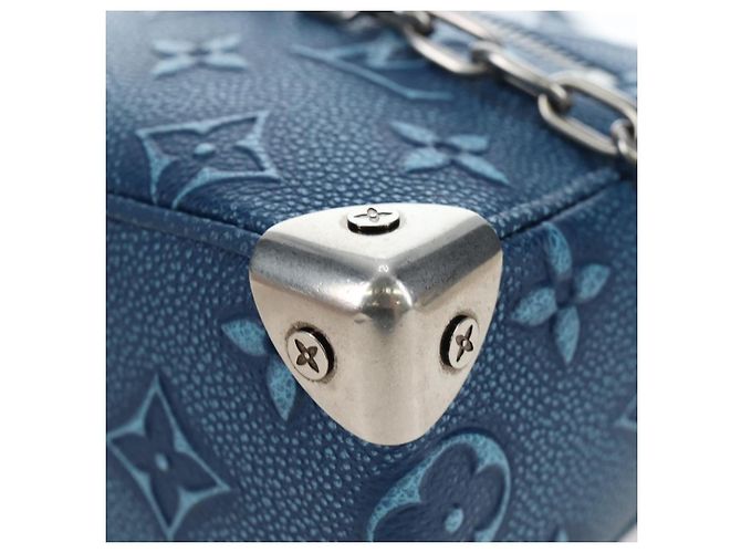 LOUIS VUITTON Monogram Mini Soft Trunk Bag Blue M21368 LV Auth 191462SAM Monogramma - vista 11