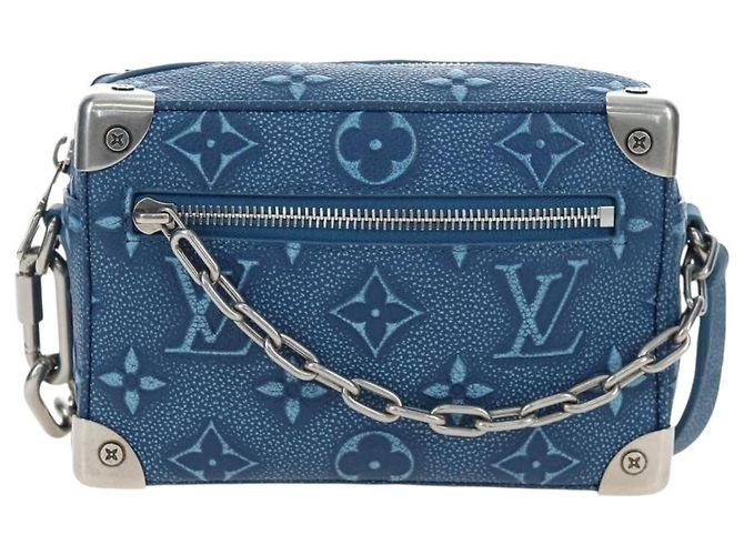 LOUIS VUITTON Monogram Mini Soft Trunk Bag Blue M21368 LV Auth 191462SAM Monogramma - vista 2