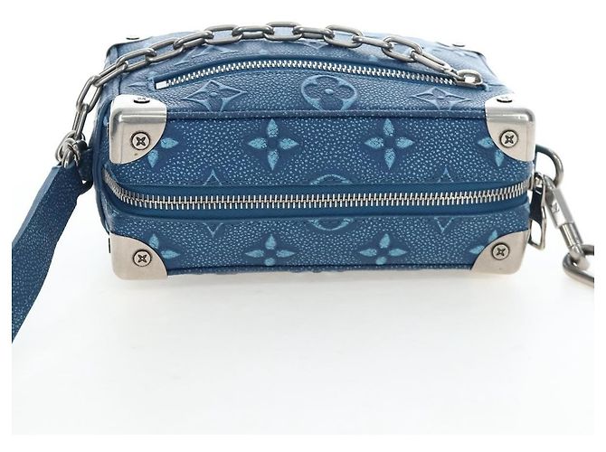 LOUIS VUITTON Monogram Mini Soft Trunk Bag Blue M21368 LV Auth 191462SAM Monogramma - vista 6