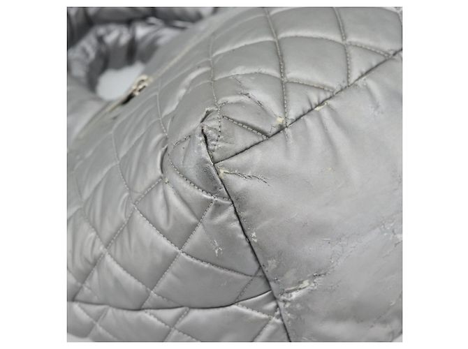 CHANEL Cococoon Tote Bag beschichtet Canvas Silber CC Authentisch bs36183 - Ansicht 12
