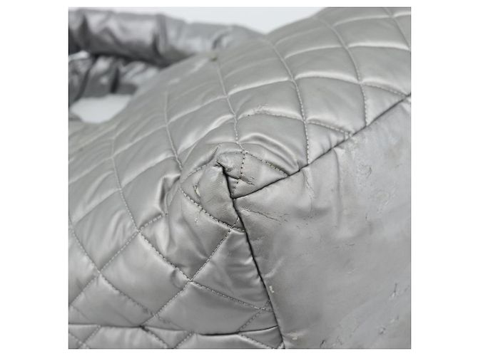 CHANEL Cococoon Tote Bag beschichtet Canvas Silber CC Authentisch bs36183 - Ansicht 14