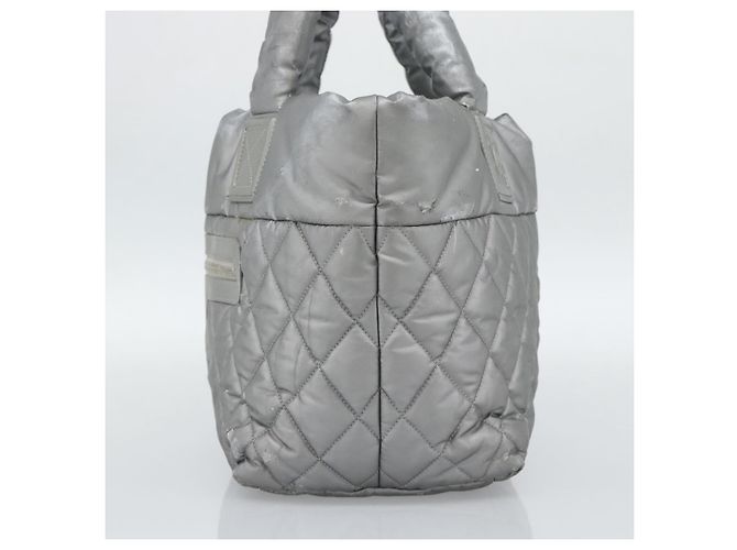 CHANEL Cococoon Tote Bag beschichtet Canvas Silber CC Authentisch bs36183 - Ansicht 5