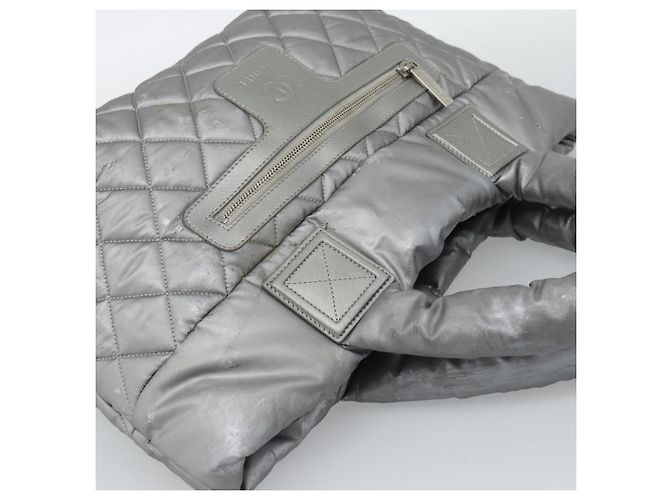 CHANEL Cococoon Tote Bag beschichtet Canvas Silber CC Authentisch bs36183 - Ansicht 6