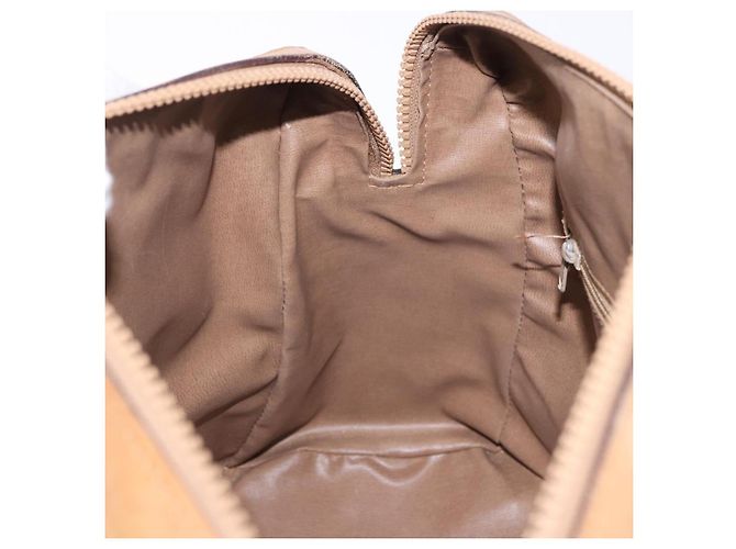 Céline Borsa Boston CELINE C Saluki in PVC e pelle Beige con finiture dorate Auth 192714 - vista 19