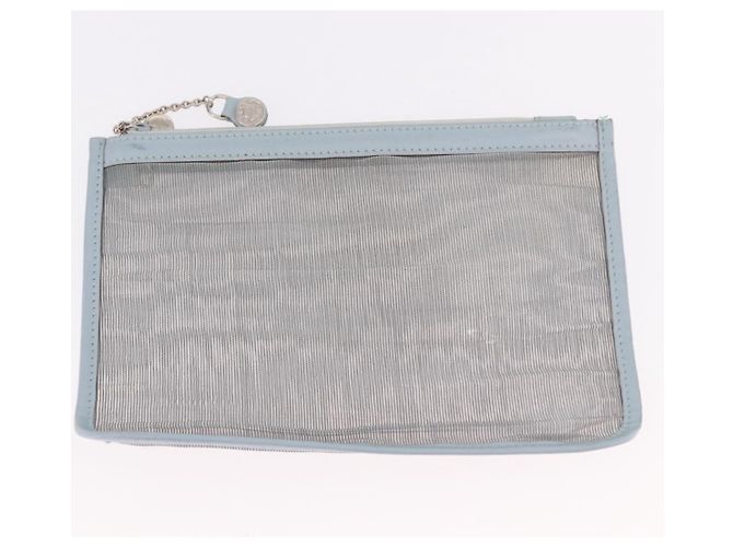 GUCCI Tote Bag Mesh Hellblau Silber 002 3754 0404 Auth ar13988 - Ansicht 21