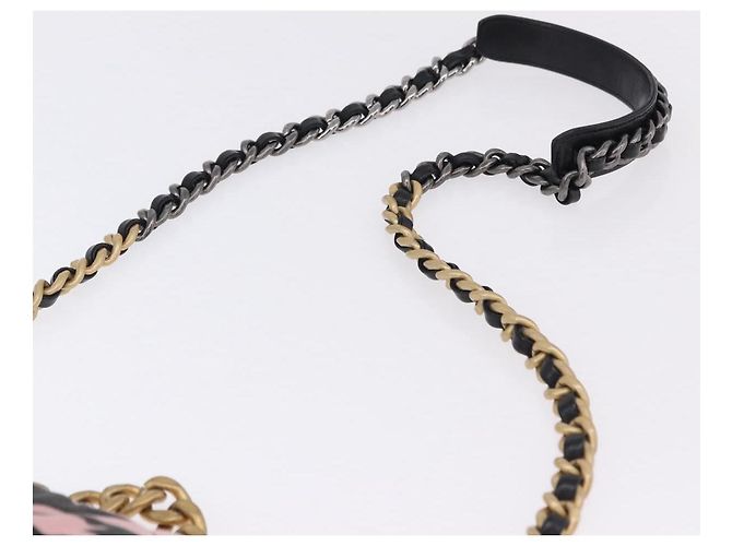 CHANEL Matelasse Chain Shoulder Bag Canvas 2way Multicolor Gold CC Auth 192081M Multicolore D'oro - vista 10