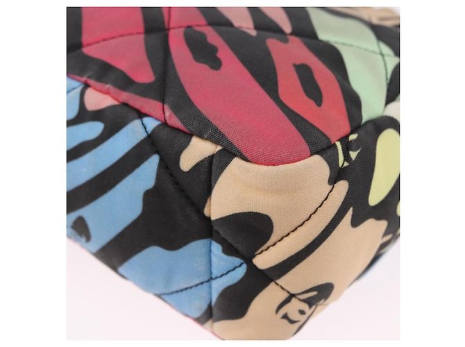 CHANEL Matelasse Chain Shoulder Bag Canvas 2way Multicolor Gold CC Auth 192081M Multicolore D'oro - vista 15
