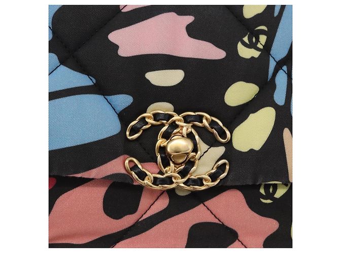 CHANEL Matelasse Chain Shoulder Bag Canvas 2way Multicolor Gold CC Auth 192081M Multicolore D'oro - vista 16