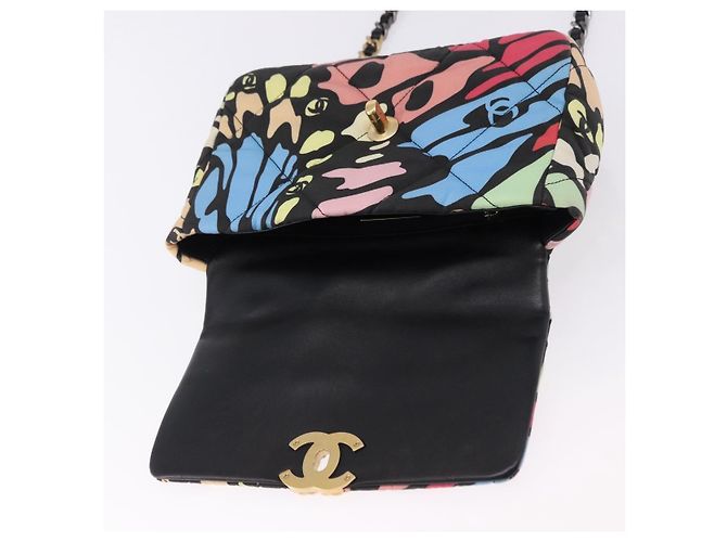 CHANEL Matelasse Chain Shoulder Bag Canvas 2way Multicolor Gold CC Auth 192081M Multicolore D'oro - vista 17