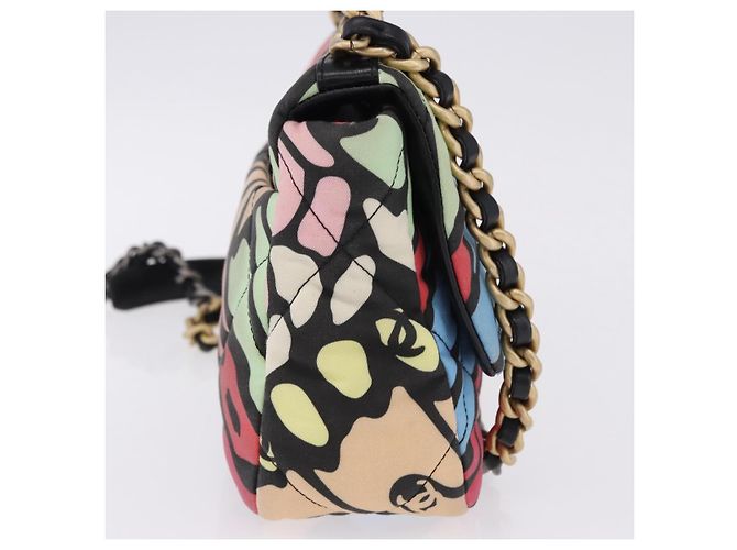 CHANEL Matelasse Chain Shoulder Bag Canvas 2way Multicolor Gold CC Auth 192081M Multicolore D'oro - vista 5
