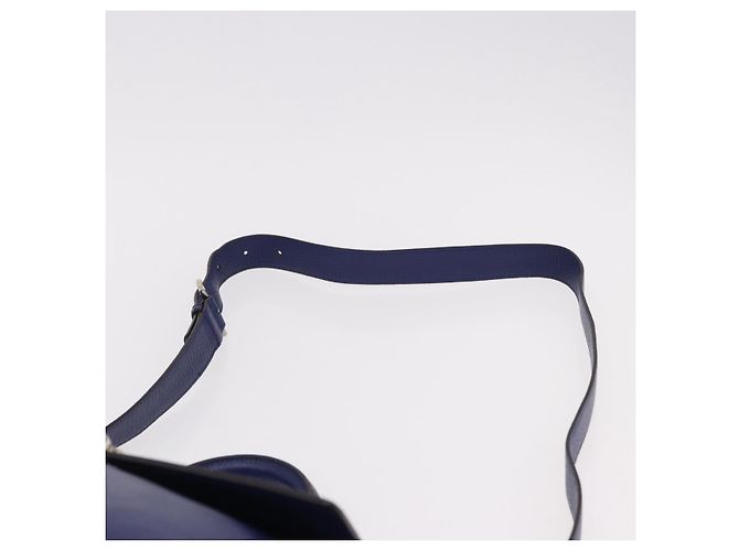 Borsa Salvatore Ferragamo Gancini in Pelle 2way Blu Argento Auth 192042A - vista 10