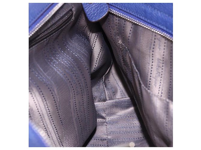 Borsa Salvatore Ferragamo Gancini in Pelle 2way Blu Argento Auth 192042A - vista 22